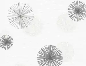 Vliestapete Flitter Kreise Grau