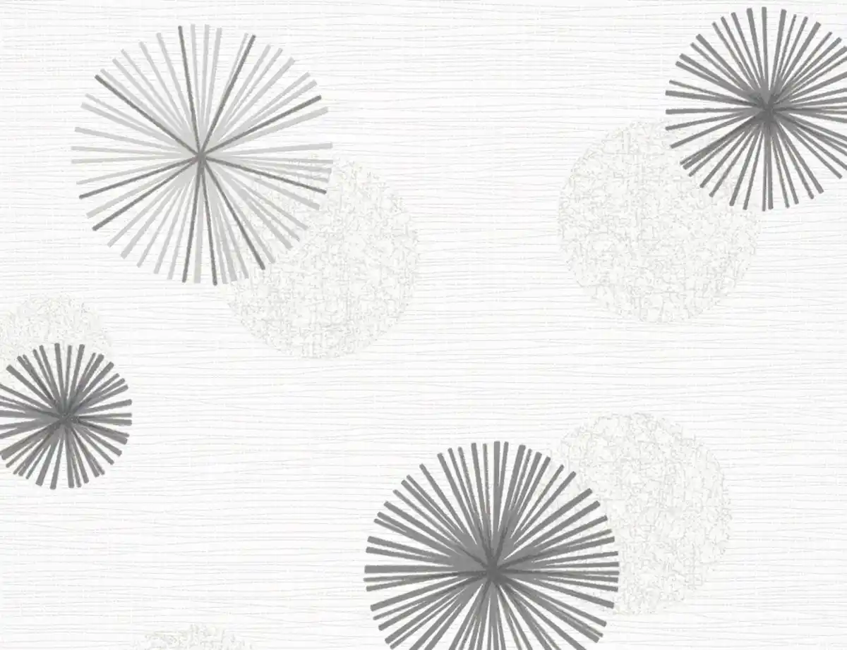 Bild 1 von Vliestapete Flitter Kreise Grau