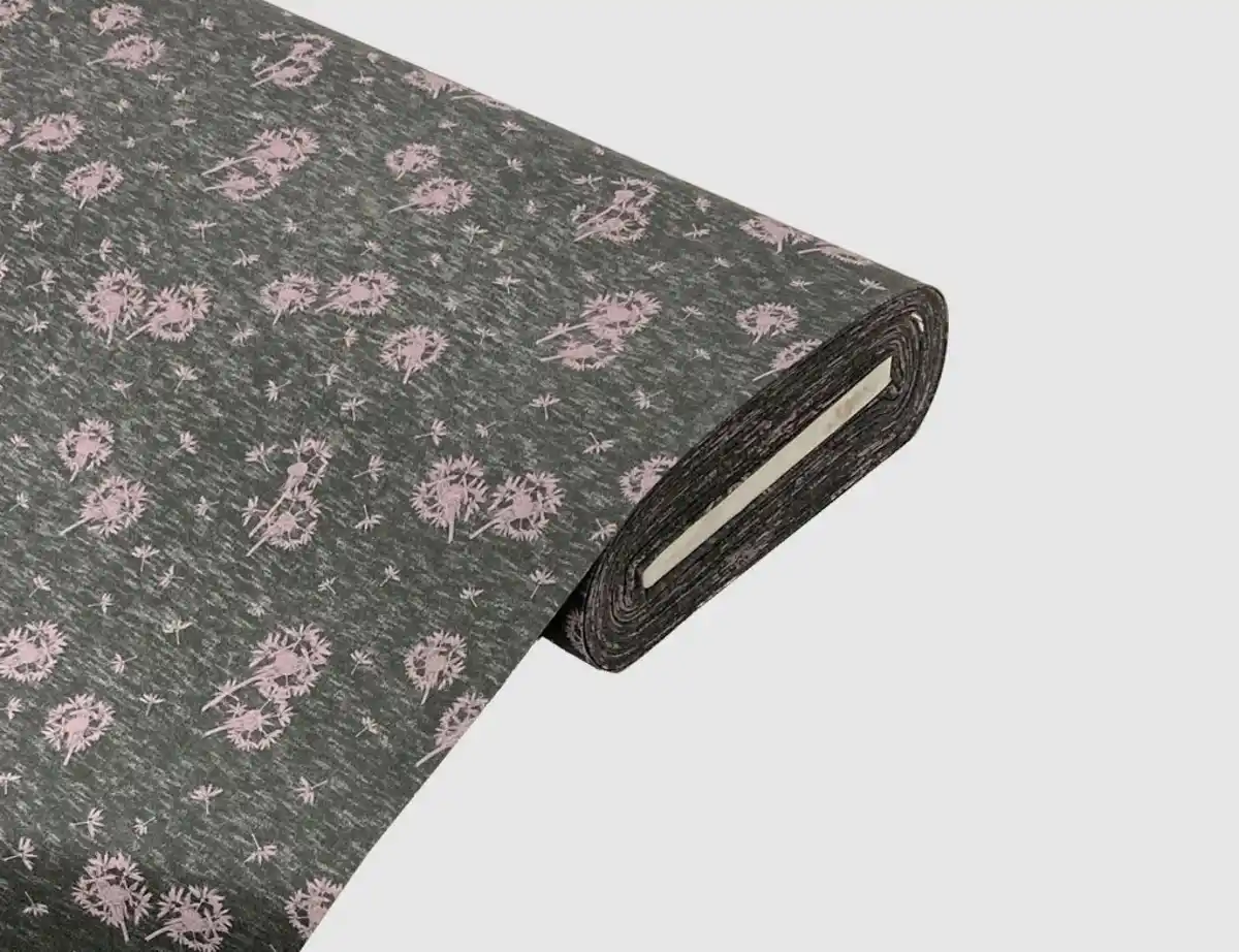 Bild 1 von Dekostoff Pusteblume Anthrazit, Rosé