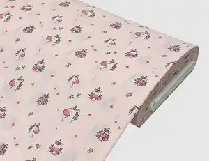 Dekostoff Einhorn Rosa