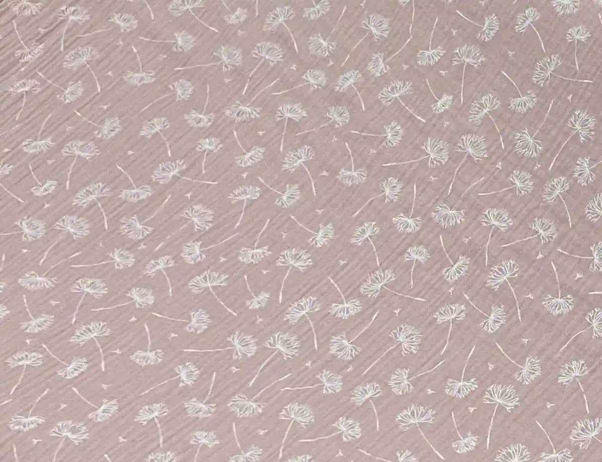 Bild 2 von Musselin Double Gauze Pusteblume Rosa