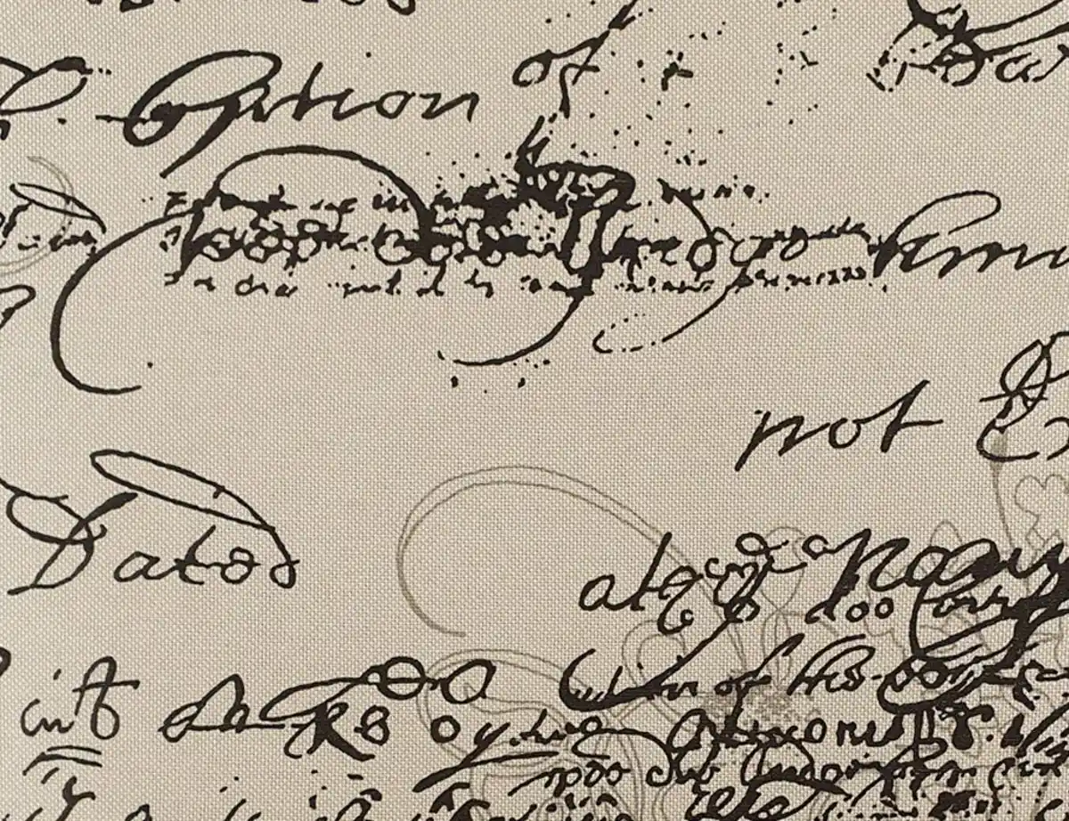Bild 2 von Dekostoff Schrift Natur