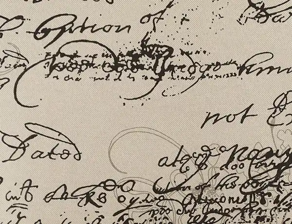 Bild 2 von Dekostoff Schrift Natur