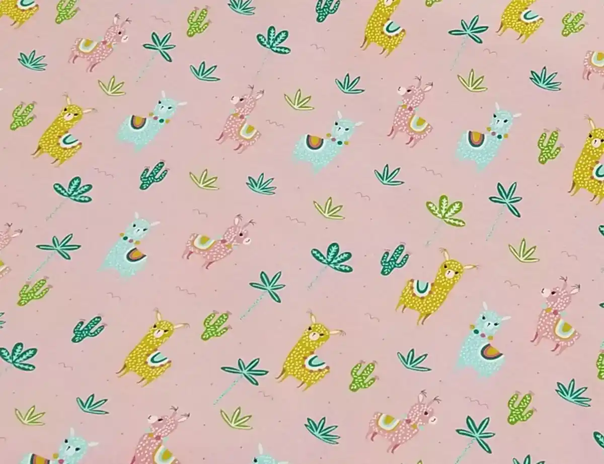 Bild 2 von Jerseystoff Lama Rosé