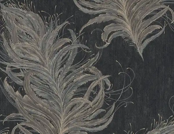 Bild 2 von Vliestapete Federn Gold