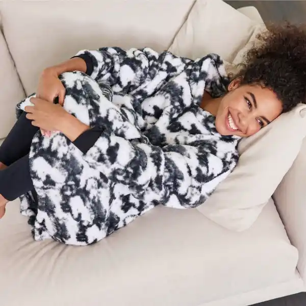 Bild 4 von Damen-Homewear-Kuschelkleid mit Batik-Muster