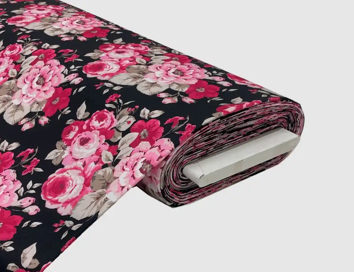 Bild 1 von Dekostoff Rose Schwarz