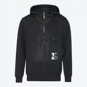 Herren-Half-Zip-Hoodie mit großer Brusttasche