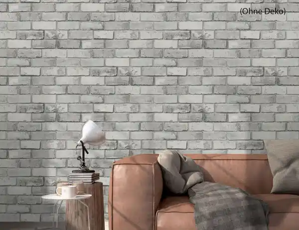 Bild 3 von Vinyltapete Flitter Stein grau