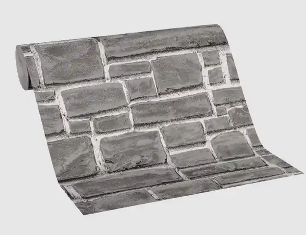 Bild 2 von Vliestapete Stein Schwarz