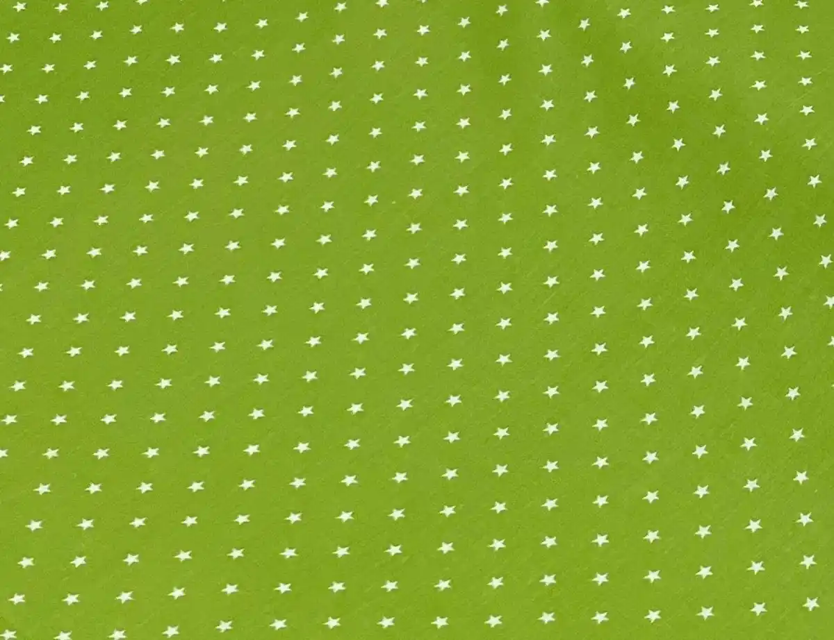 Bild 2 von Dekostoff Sterne Grün, Weiß