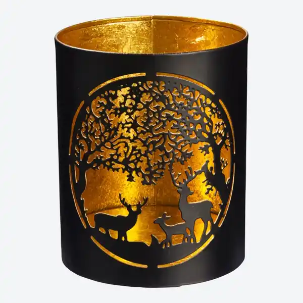 Bild 2 von Windlicht mit Hirsch-Motiv, verschiedene Größen