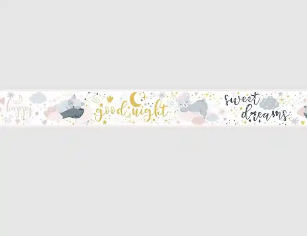 Bild 1 von Tapetenborte Vlies Kids Rosa-Grau