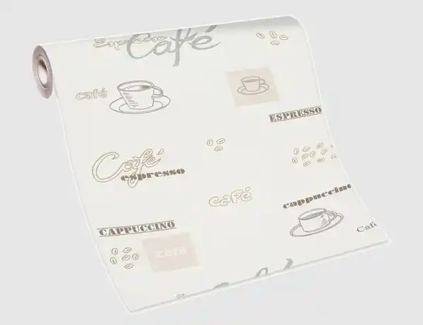 Bild 2 von Vinyltapete Kaffeezeit Beige