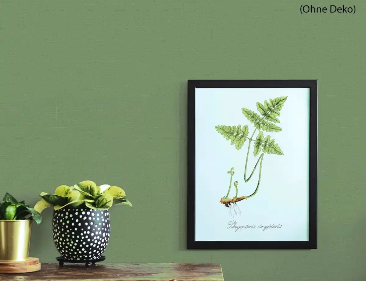 Bild 2 von Vliestapete Uni Grün