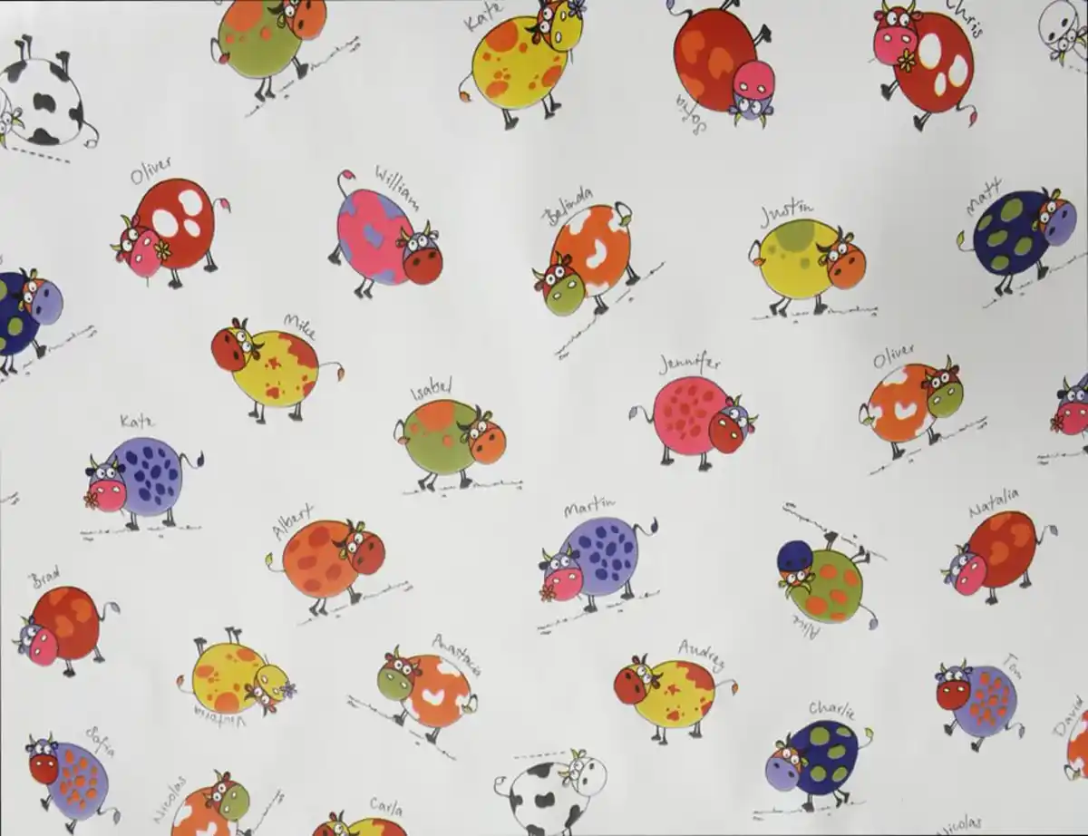 Bild 2 von Wachstuch Kühe