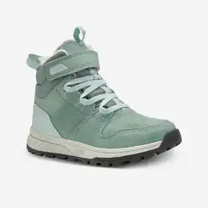 QUECHUA Winterschuhe Kinder Gr. 24–34 Leder Klett warm wasserdicht Winterwandern - SH500