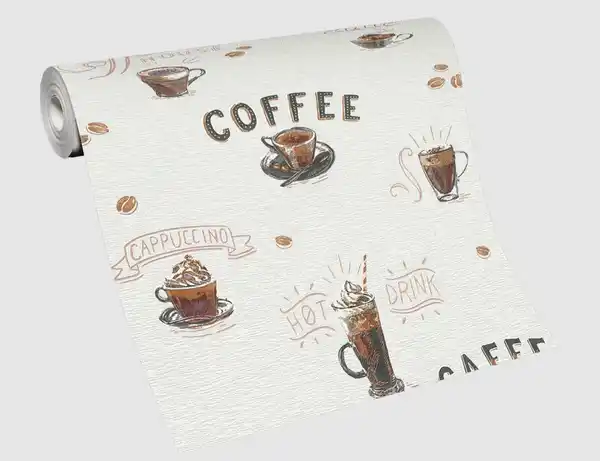 Bild 3 von Vliestapete Kaffee Beige