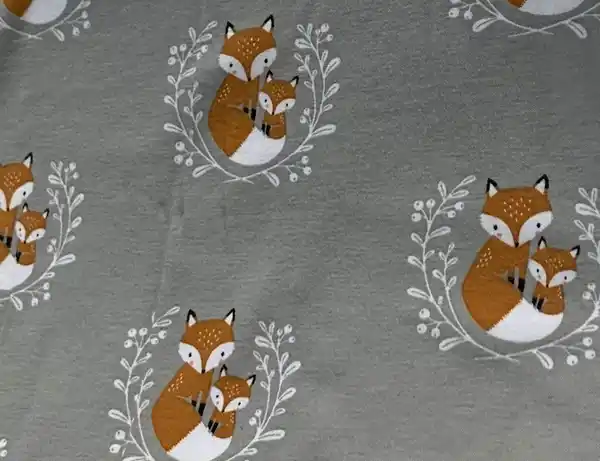 Bild 2 von Jerseystoff Füchse Grau