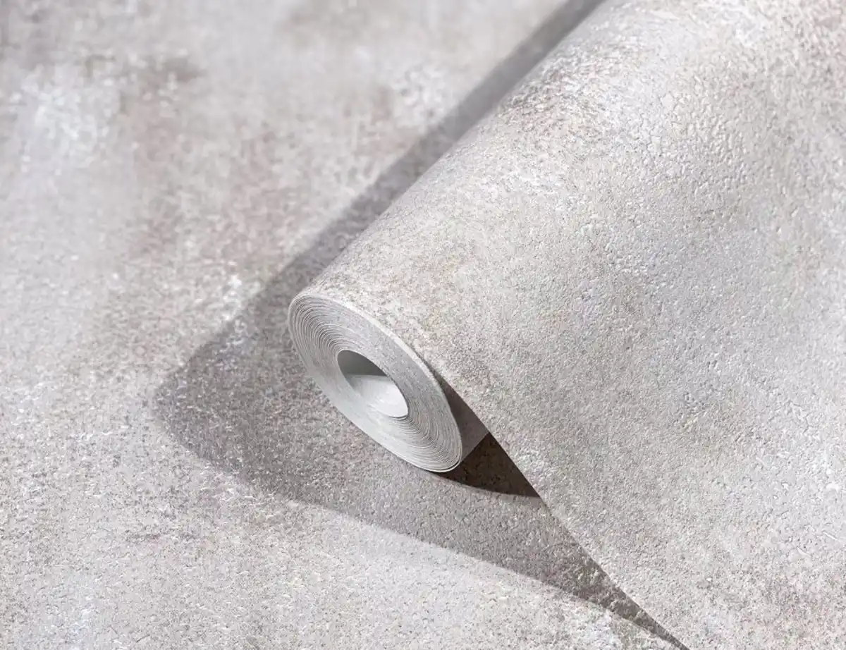 Bild 4 von Vliestapete Uni Betonoptik Taupe