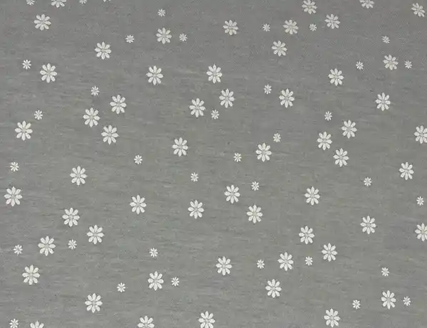 Bild 2 von Dekostoff Jaquard Blumen Grau