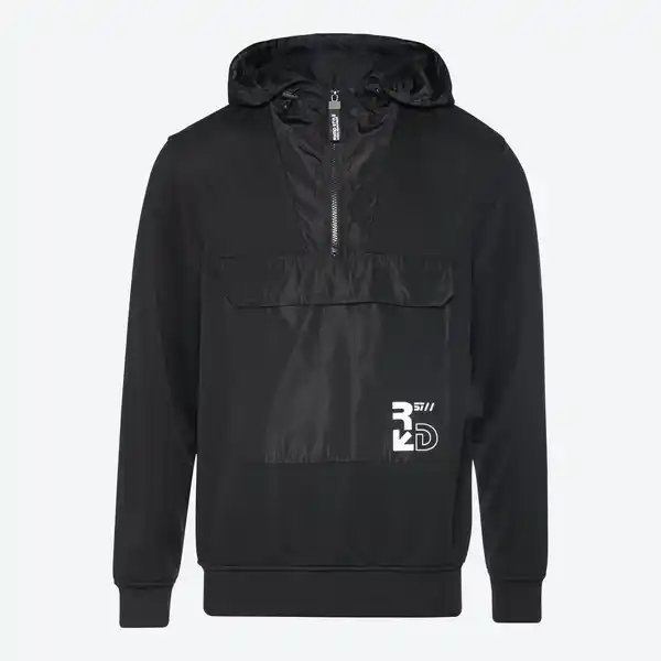 Bild 3 von Herren-Half-Zip-Hoodie mit großer Brusttasche