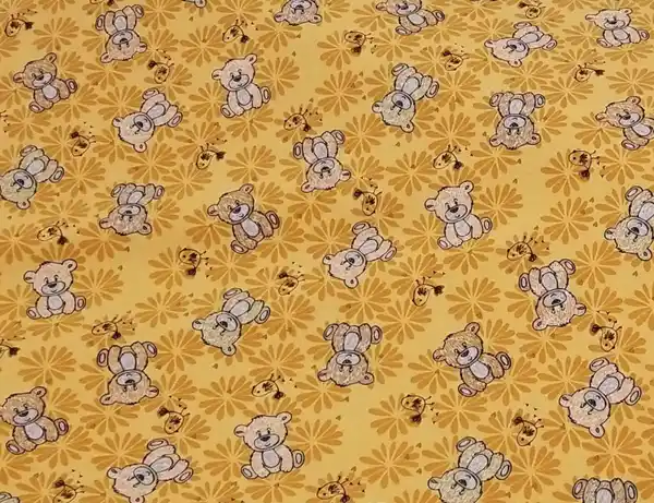 Bild 2 von Jerseystoff Bären Senf, Ocker