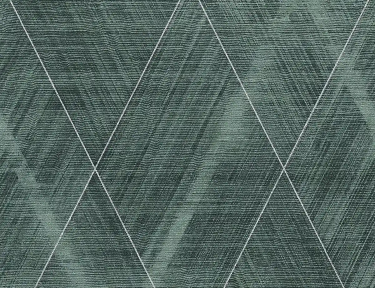 Bild 1 von Vliestapete Grafik Grün Silber