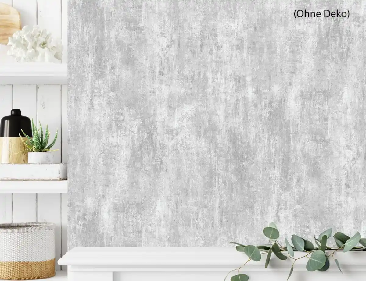 Bild 3 von Vinyltapete Uni Hellgrau