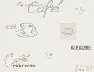 Vinyltapete Kaffeezeit Beige