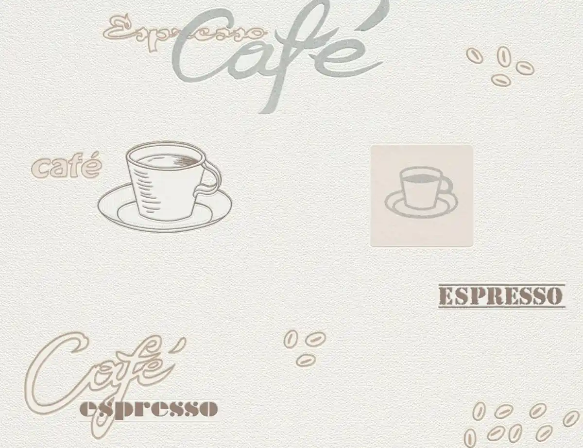 Bild 1 von Vinyltapete Kaffeezeit Beige