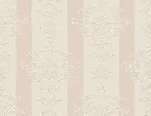 Vinyltapete Ornament Flitter Beige