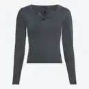 Bild 3 von Damen-Langarmshirt mit V-Ausschnitt