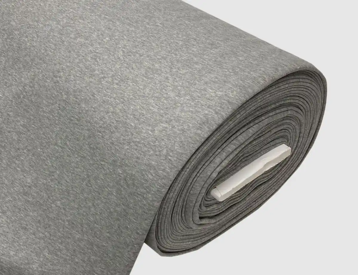 Bild 1 von Sweatstoff Hellgrau meliert