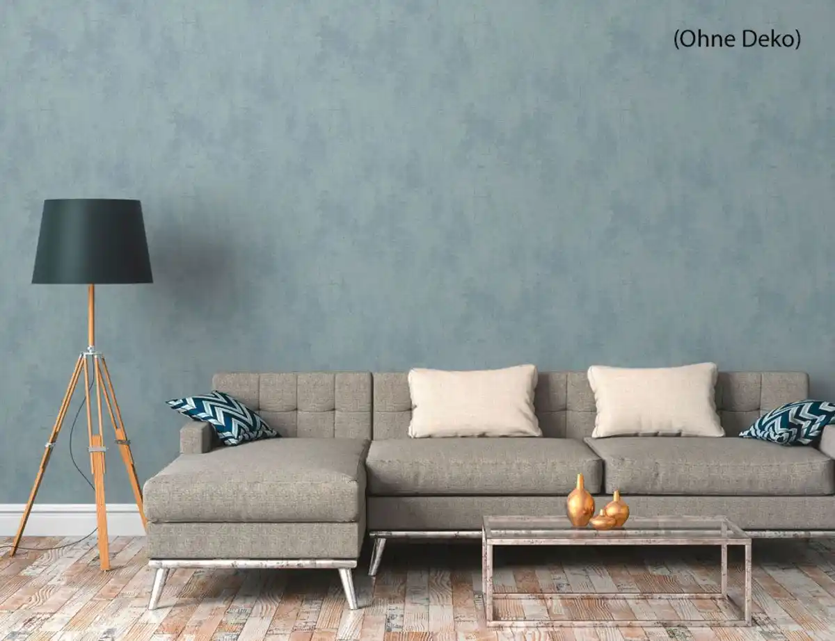 Bild 3 von Vinyltapete Uni Hellblau