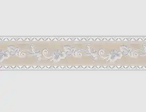 Tapetenborte Vlies Ranke Beige-Grau