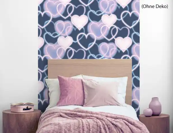 Bild 4 von Papiertapete Herzen Rosa Blau