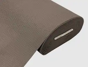 Waffelstoff Uni Taupe