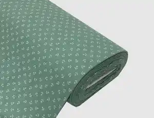 Musselin Double Gauze Anker Grün