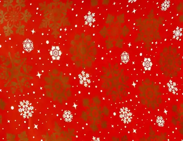 Bild 2 von Wachstuch Schneeflocken Rot