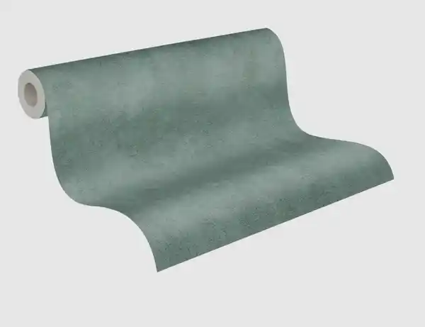 Bild 2 von Vinyltapete Uni Grün