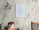 Bild 2 von Vliestapete Marmor Weiß Gold