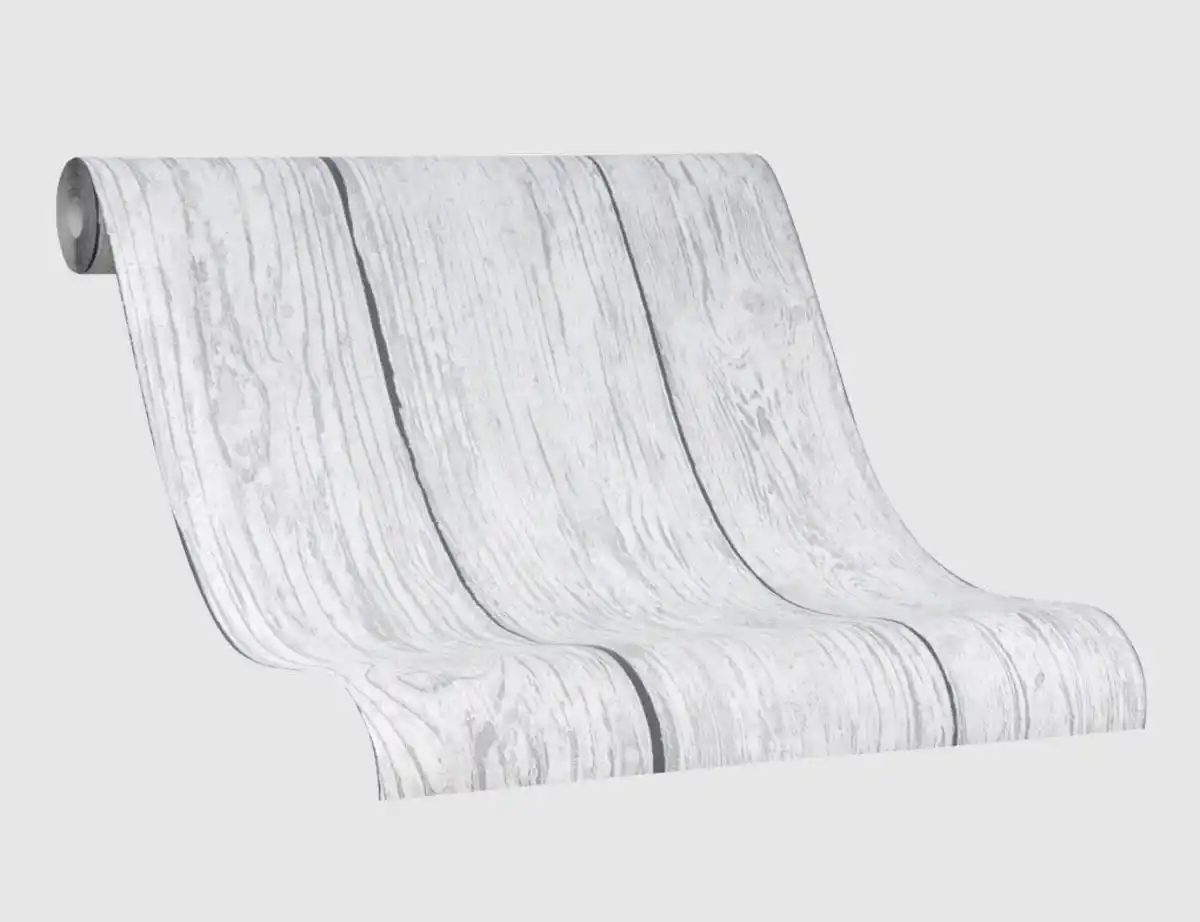 Bild 2 von Vliestapete Holzoptik Grau