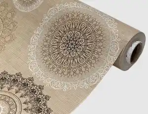 Wachstuch Mandala Beige
