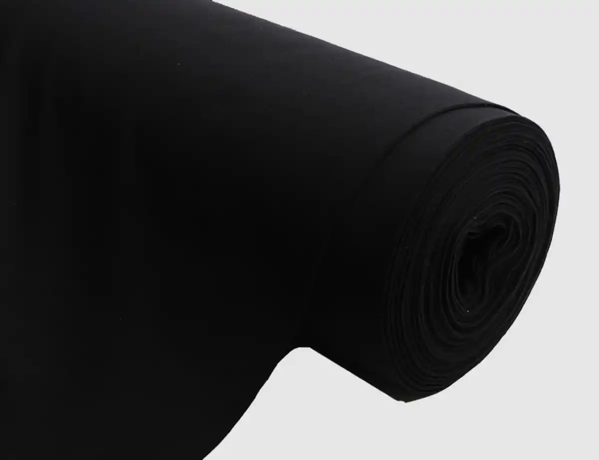 Bild 2 von Bündchenstoff uni schwarz