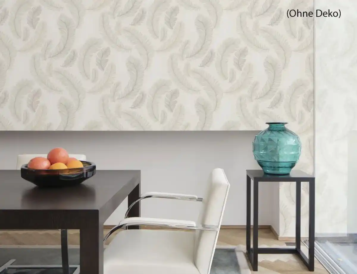 Bild 3 von Vliestapete Beige Feder