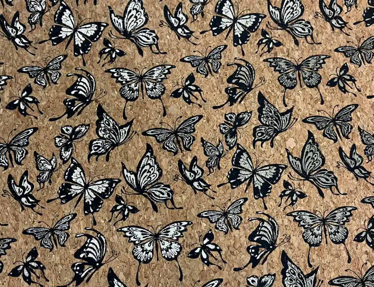 Bild 2 von Korkstoff Schmetterlinge Gold