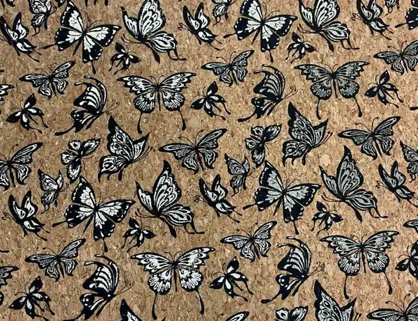 Bild 2 von Korkstoff Schmetterlinge Gold