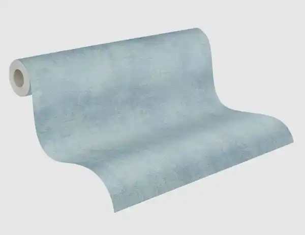 Bild 2 von Vinyltapete Uni Hellblau