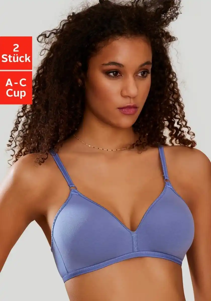 Bild 1 von petite fleur Soft-BH (Packung, 2 Stück) ohne Bügel, im Triangel Schnitt, Basic Dessous